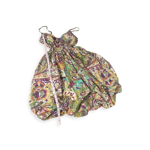 Shes Cool Vintage Y2K Floral Paisley Sundress Cotton Lined Adjustable Straps SZ - Picture 6 of 9